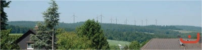 Blick von Huppert (südöstlich des geplanten Windparks)