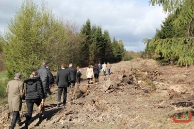 auf dem Weg zum Standort der Windenergieanlage 12