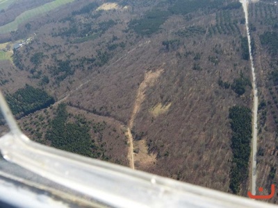 rechts Bäderstrasse B260, Bildmitte: Standort Anlage 02, darüber Anlage 01