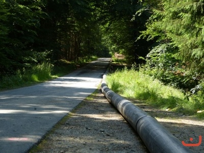 Leerrohr zum Einzug im die Straßenquerung 