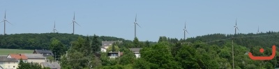 Blick von südlich Grebenroth (westlich des geplanten Windparks)